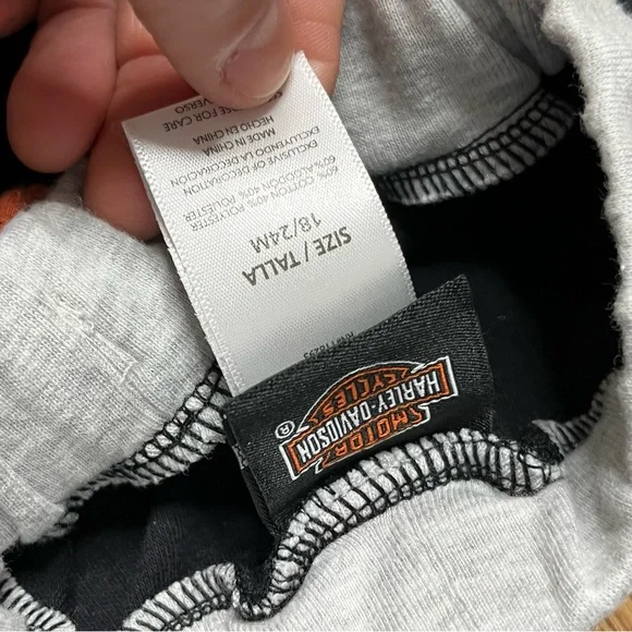 Official Harley Davidson Shirt Short Set 18/24 Months So Cute - Picture 4 of 9
